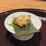 鮨 くまくら - マグロ頭肉磯部サンド