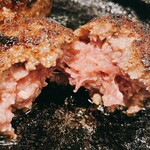 おやじの炉端ハンバーグ - 炉端ハンバーグ定食　¥1,280   ぱっかーん♪