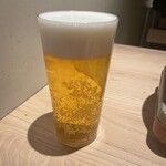 HAJIME - 最初は生ビールから。ドリンクのメニューが無かったので分かりませんがクラシックのようです。