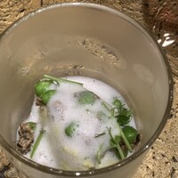 神戸牛炉窯焼ステーキ 雪月風花 北野坂 - 前菜② スナップエンドウと椎茸のブランマンジェ
