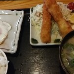 豚汁処 錦えびすっち - 海老フライ定食