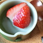 抹茶プリン（餡子入り）→サービスして頂きました