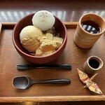 Kammi Kafe Chayu - 石川有機きな粉お好みクリームわらび餅