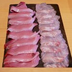 鮨 三心 - ☆トロ＆白甘鯛美しいですね☆