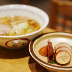 Ikameshiya Hourin - 八戸ラーメンといかめしセット (￥1,490)