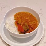 ザ・テラス - ココナッツベジタブルカレー＠福神漬けは自家製
