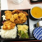 吉林菜館 - から揚げ定食※上から