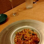 デトレゾン - クニュクニュのトリッパがいっぱい入ったトリッパのトマト煮のリゾット⭐️フレンチでこんなに美味しいリゾットが頂けるのはとっても嬉しい❣️