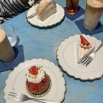 ペチカスケマサコーヒー - あまおうのタルト、あまおうレアチーズケーキ、紅茶ロール