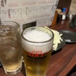 Sumibi Kushiyaki Toufuku - ビール　ジンジャエール　お通し