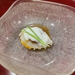 銀座 きた川 - 脂通しした河豚と白子