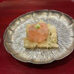 銀座 きた川 - 畳鰯の天ぷらと甘エビ