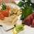 魚介と串焼き 魚吉鳥吉 - 料理写真:ホタテは鮮度謎、マグロ赤身はカツオ〜汗