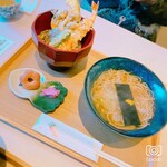 手打ち蕎麦 真心 - ハーフセットミニ天丼とかけそば