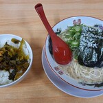 豚太 - 頂ラーメン、高菜ご飯
