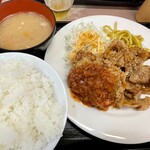 Ranchi Hausu Mitoya - Bセット 特製たれ焼肉＆メンチカツ（小）