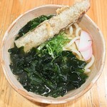 讃岐の男うどん 能勢 - わかめうどん＋ごぼう天