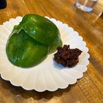 めしや コヤマパーキング - パリパリピーマン　肉味噌→肉厚