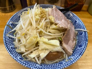 Ramen Kiji Tora - 野菜増し、煮卵、生姜ニンニク少なめ