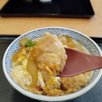 Yoshinoya - 鶏モモ肉は一口サイズ
