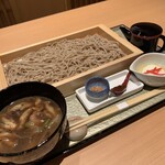 本家 山久 - 鴨せいろ　蕎麦は1.5玉