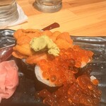 豪快立ち寿司 - うに・いくら溢れ盛り