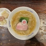 中華蕎麦にし乃 - 中華そば＋皿ワンタン（肉１個、海老１個）