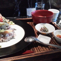 やさい家めい 表参道ヒルズ本家 - 野菜天丼のランチセット