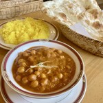 チャハナ - 料理写真:チャナアルドライカレー&サフランライス＆ナン
