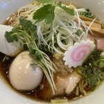 麺屋 信成 - 料理写真:生姜ラーメン　醤油　細麺　トッピング煮卵