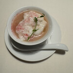 礼華　青鸞居 - 桜海老と卵白のスープ