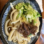 吉田のうどん さくら - 冷やし肉うどん(中盛)700円