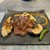鉄板焼 MACACA - 料理写真:特選飛騨牛A5ランプの鉄板焼き、季節の焼き野菜とキノコ