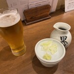 ふかがわ翁 - サントリープレミアムモルツ（生ビール）　、お汁