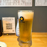Binchou Sumibi Yakitori Kadokura Shouten - 生ビール
