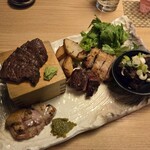 Takumiya Aibe - 絶品！5種肉盛り～牛・豚・鶏～