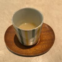 鮨 にっこ - おまかせ１２０００円。新じゃがすり流し。薄味でしみじみ。