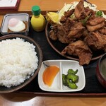 鳥栄 - 立田揚げ定食 ¥1672