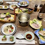 料理旅館 丸寅 - 夕食（部屋食）の第一陣