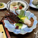 料理旅館 丸寅 - 伊勢海老の刺身