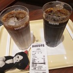 Dotoru Kohi Shoppu - Msizeアイスソイラテ(左)、Msizeアイスコーヒー(右)