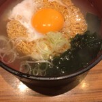 大衆酒場 竹うち - チキンラーメン玉子トッピング