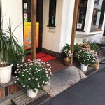 インド料理 パリワル - 以前はもっと観葉植物があったそうですが、盗まれることが多発して閉店後は店内に避難させているそうです