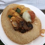 インド料理 パリワル - 本当はモモが2個(1個地面に落とした)のカザセット(¥1,000) 美味しいなぁ〜