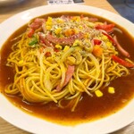 あんかけスパゲティの店 ユウゼン - ミラカン　1.5倍
            赤ウインナー、もっと食べたい！増量すれば良かった…