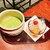 駿河屋 - 料理写真:ドリンクセット 抹茶＋ミニ寒天
