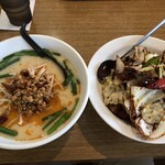 中国料理味神館 - ランチ　台湾豚骨ラーメンと回鍋肉飯