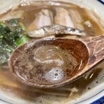 烈志笑魚油 麺香房 三く - スープ
