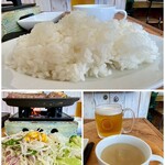 GRILL FUKUYOSHI - ご飯が美味しく、お代わりいただきました♪
      サラダは割りとボリュームがあり、チョレギサラダのドレッシングがかけてありました。