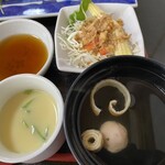 うみおと - 茶碗蒸し 吸い物 野菜サラダ